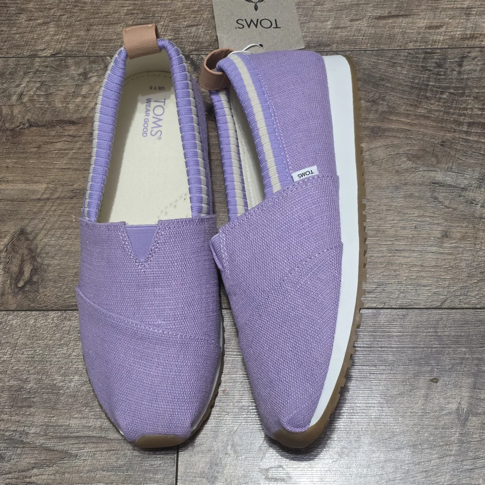 TOMS  Purple Slip-On Shoes Youth Girls 5Y